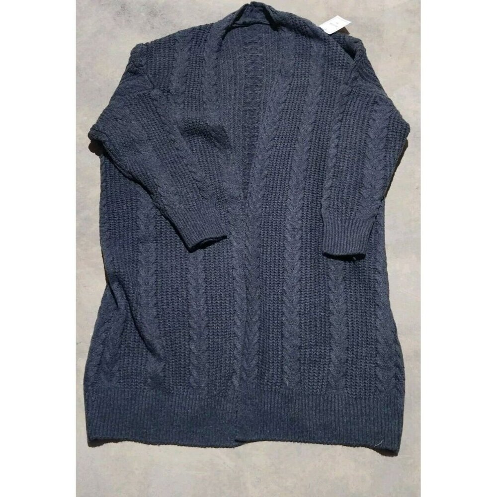 Redlove Paris Gray Super Cable Knit Cardigan Sweater (L) NWT